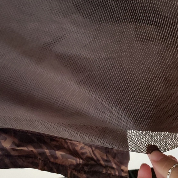 Fox racing full zip wind breaker hooded jacket, brown, netted lining, mens small - Picture 9 of 10